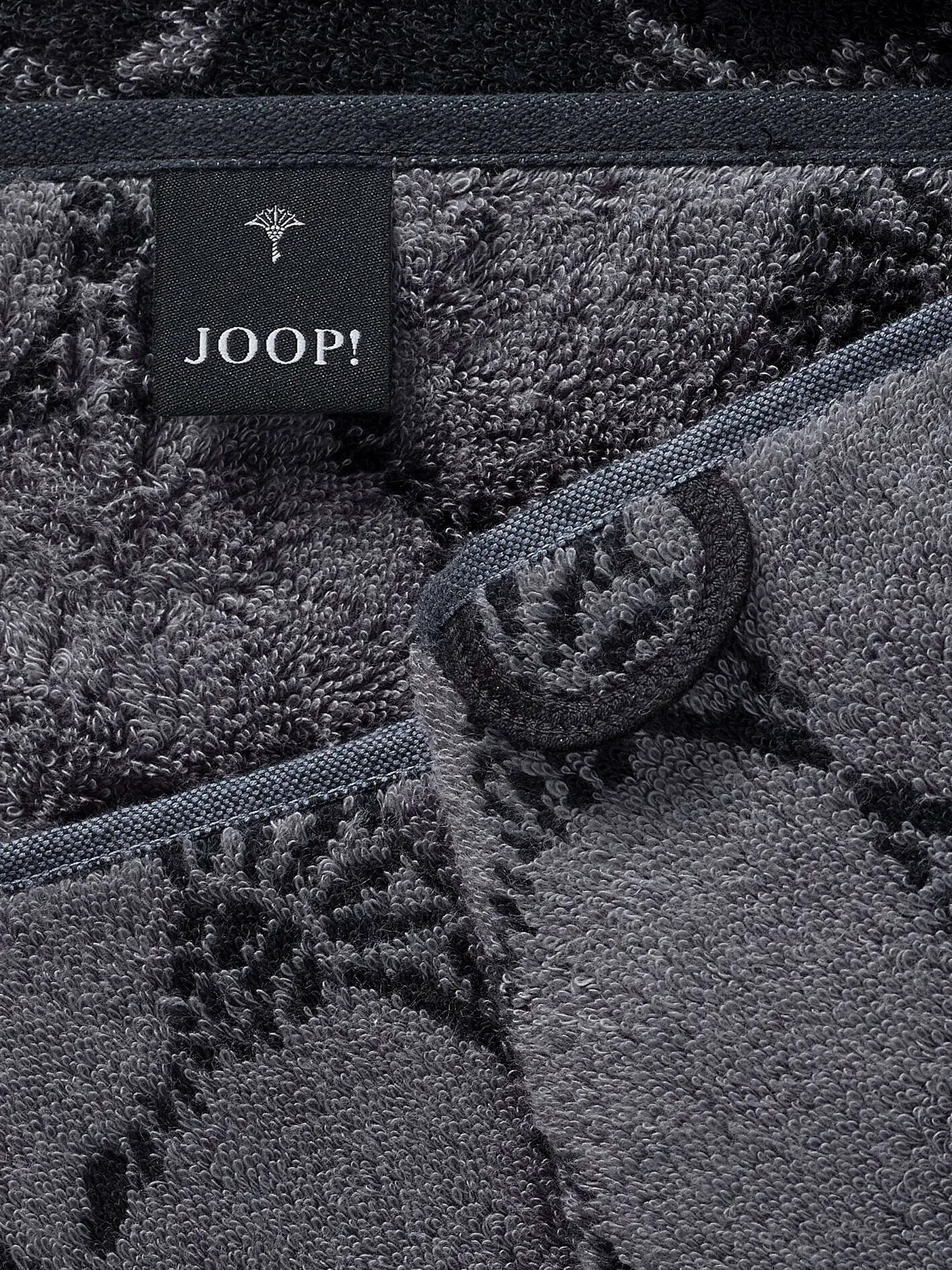 JOOP | Saunatuch "Cornflower" 80x200cm (graphit) | schwarz